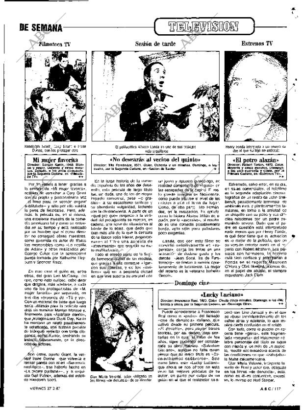 ABC MADRID 27-02-1987 página 117