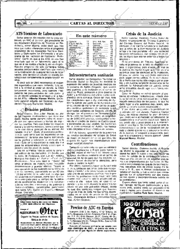 ABC MADRID 27-02-1987 página 14