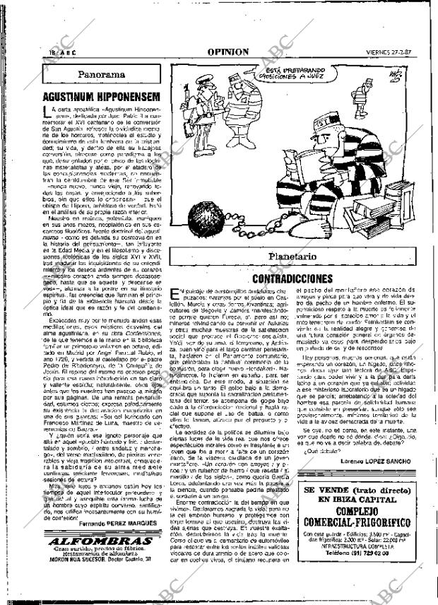 ABC MADRID 27-02-1987 página 18