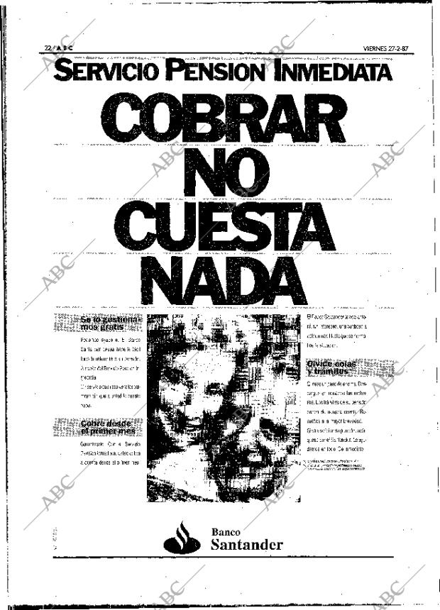 ABC MADRID 27-02-1987 página 22