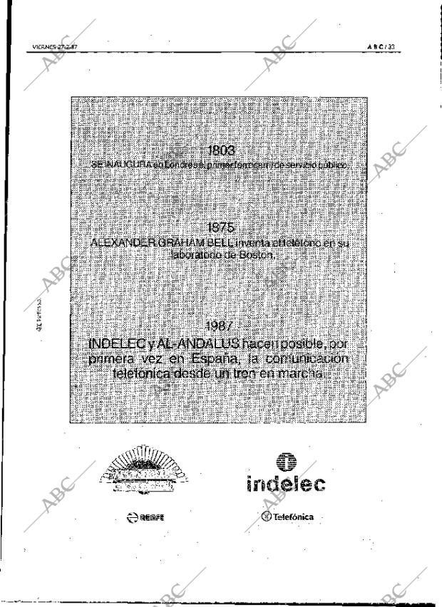 ABC MADRID 27-02-1987 página 33