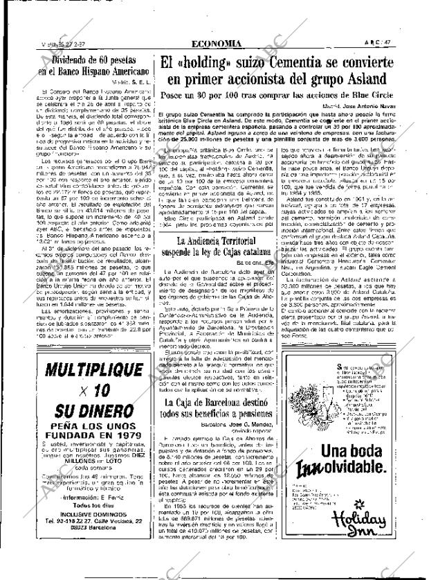 ABC MADRID 27-02-1987 página 47