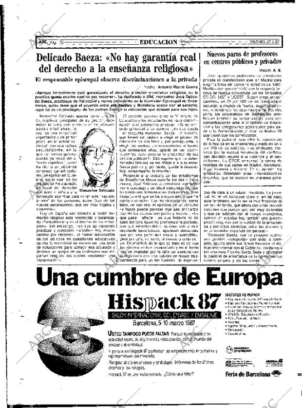 ABC MADRID 27-02-1987 página 70