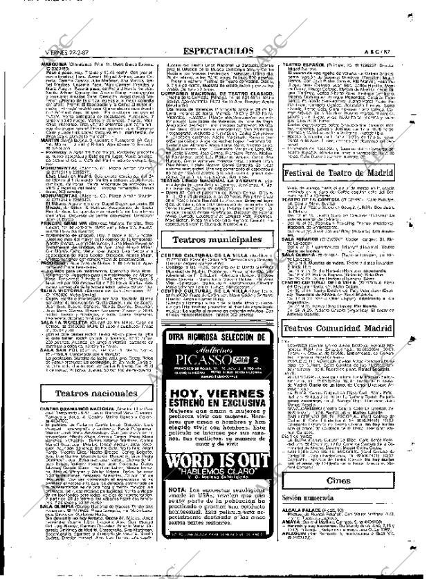 ABC MADRID 27-02-1987 página 87