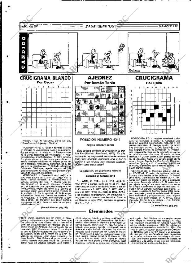 ABC MADRID 28-02-1987 página 106