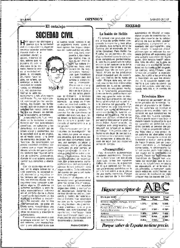 ABC MADRID 28-02-1987 página 16