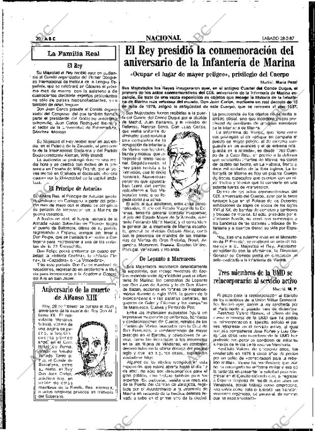 ABC MADRID 28-02-1987 página 20