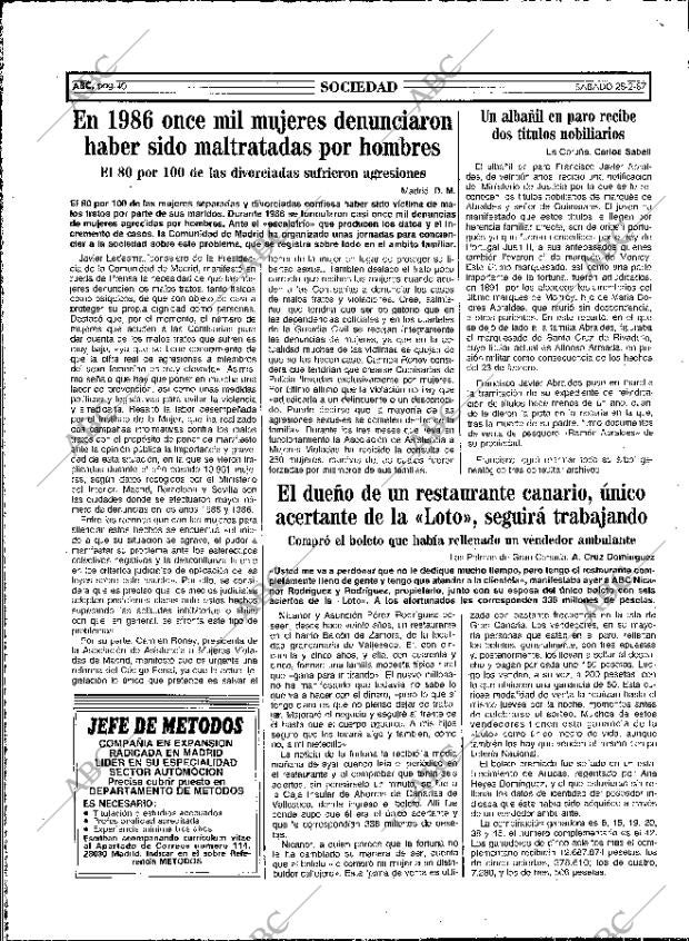 ABC MADRID 28-02-1987 página 40