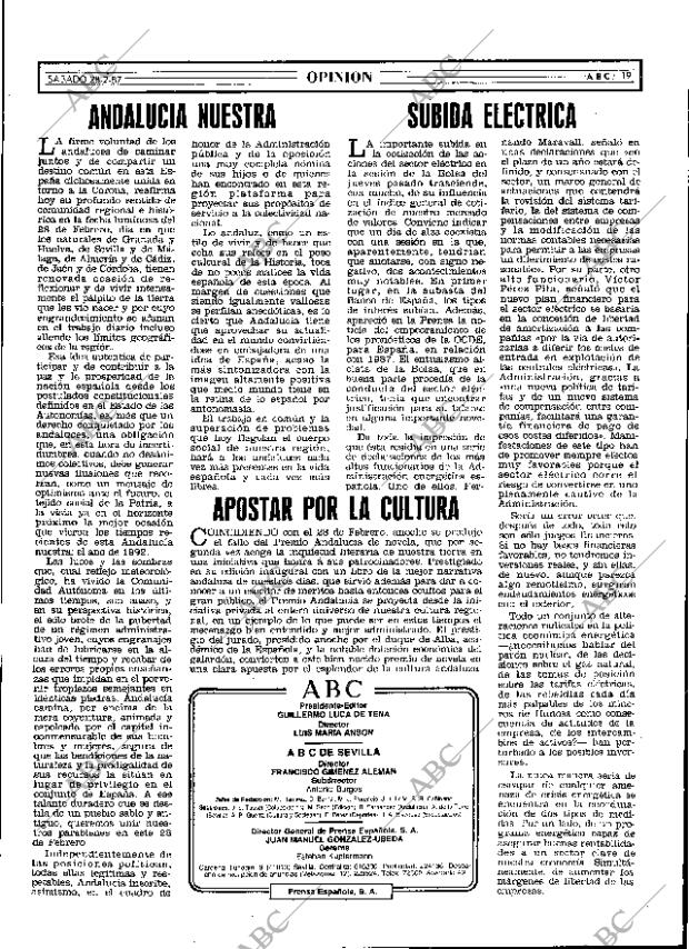 ABC SEVILLA 28-02-1987 página 19