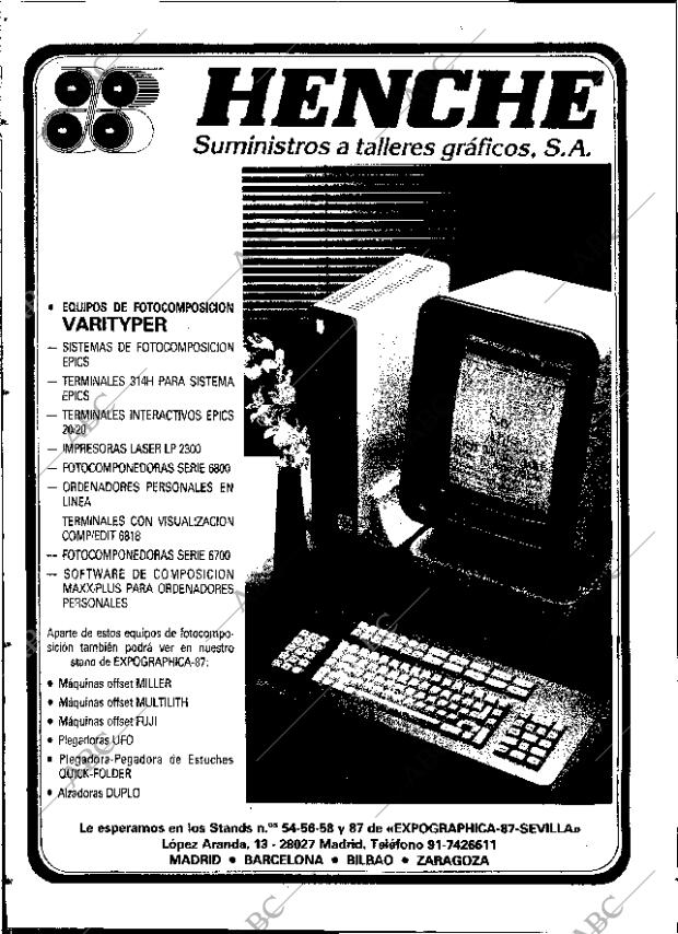 ABC SEVILLA 28-02-1987 página 74