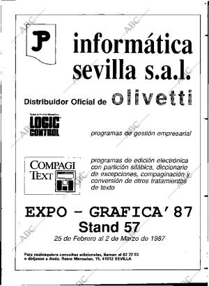 ABC SEVILLA 28-02-1987 página 85