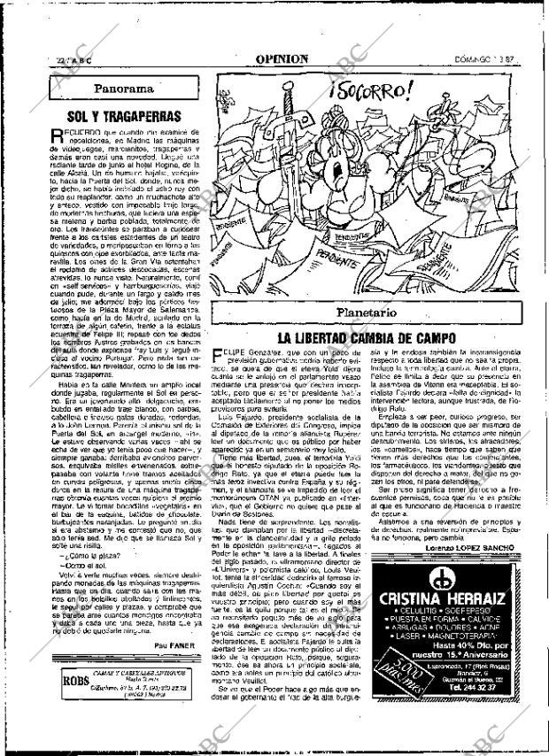 ABC MADRID 01-03-1987 página 22