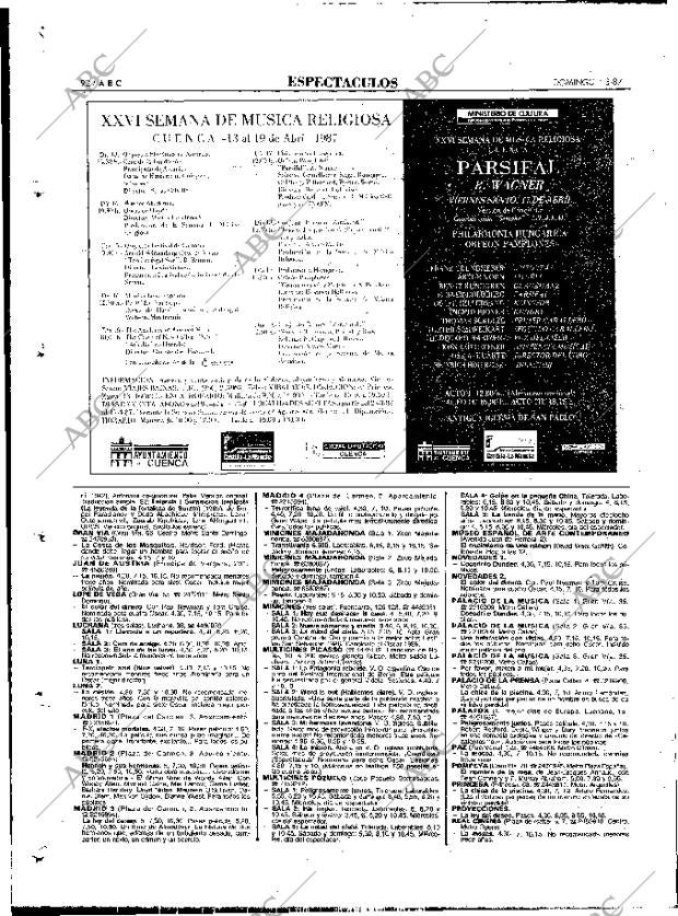 ABC MADRID 01-03-1987 página 92