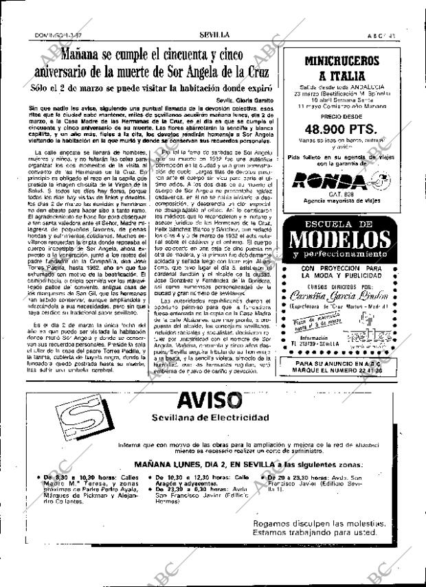 ABC SEVILLA 01-03-1987 página 43