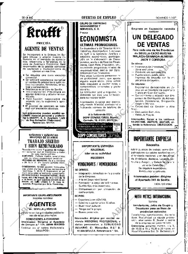 ABC SEVILLA 01-03-1987 página 58