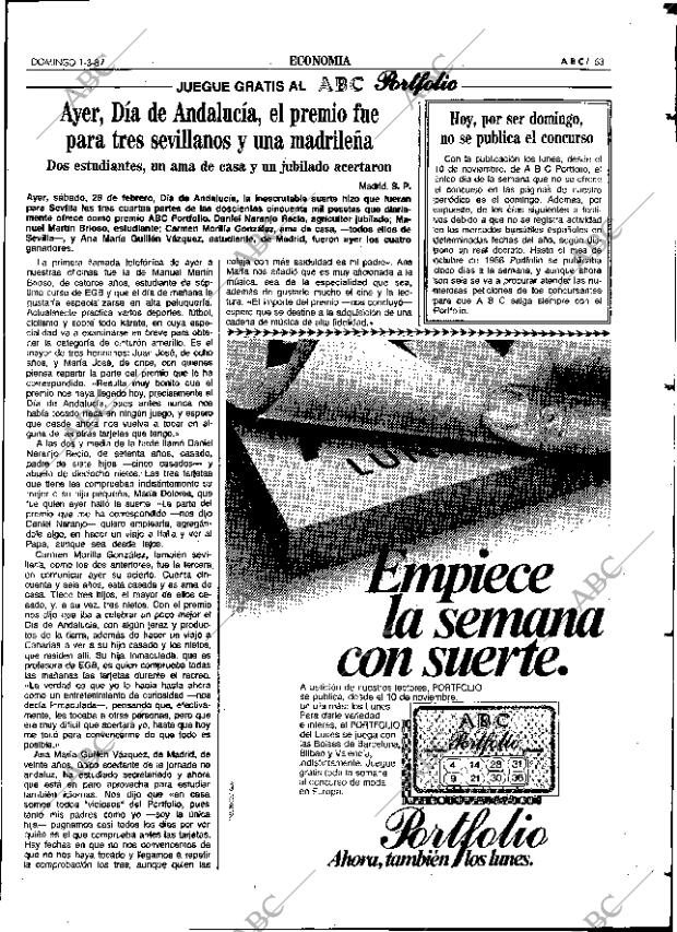 ABC SEVILLA 01-03-1987 página 63