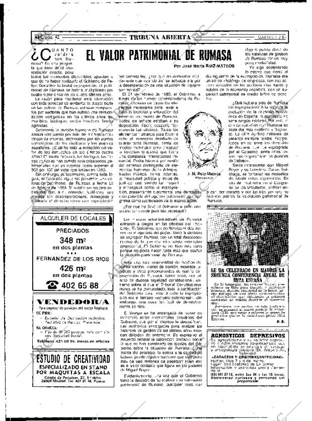 ABC MADRID 03-03-1987 página 42