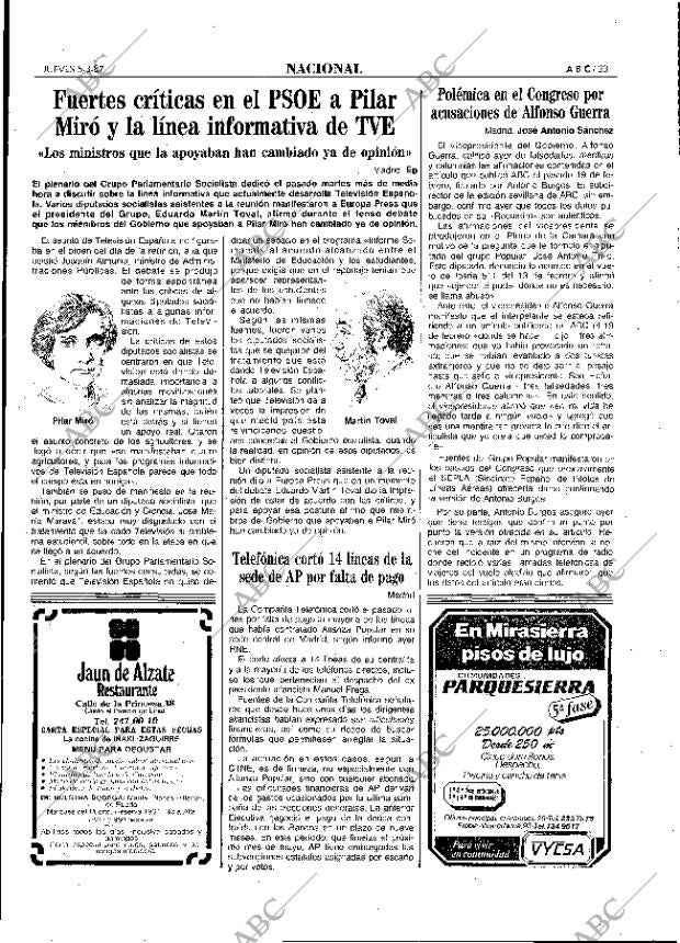 ABC MADRID 05-03-1987 página 23