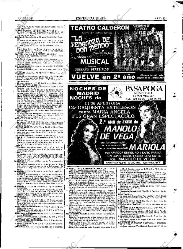 ABC MADRID 05-03-1987 página 85