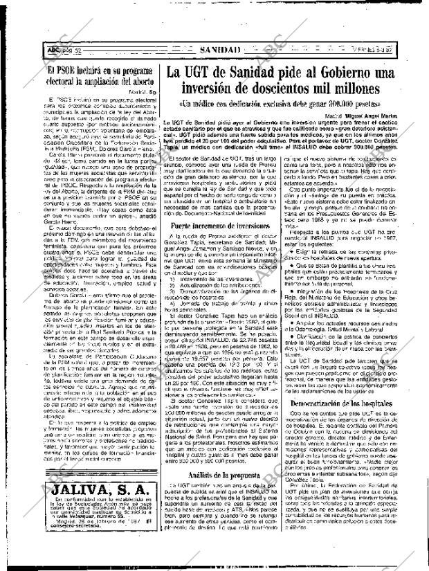 ABC MADRID 06-03-1987 página 52