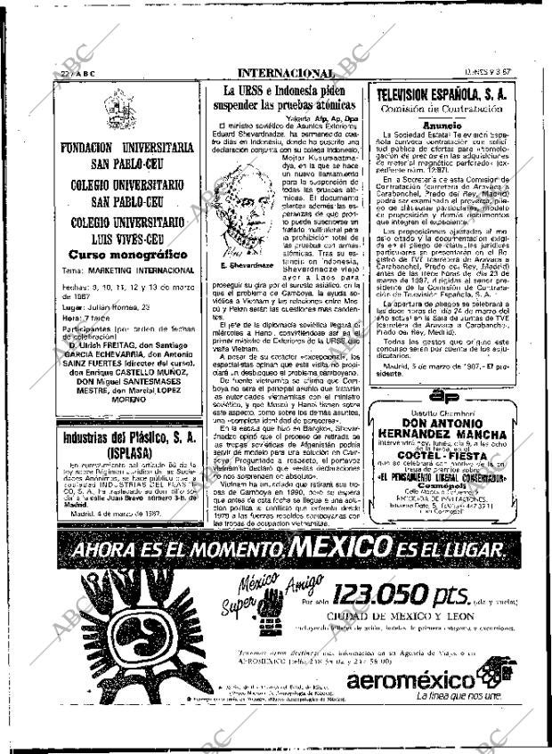 ABC MADRID 09-03-1987 página 22