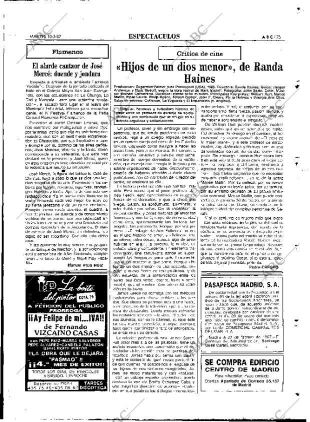 ABC MADRID 10-03-1987 página 75