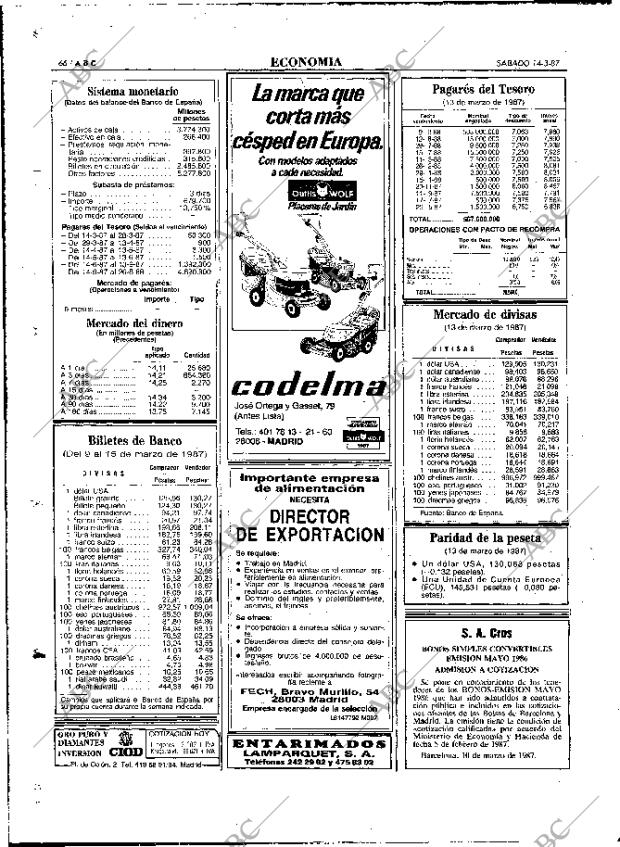 ABC MADRID 14-03-1987 página 66