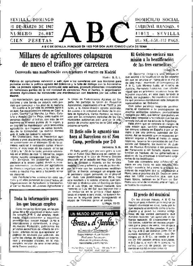 ABC SEVILLA 15-03-1987 página 17