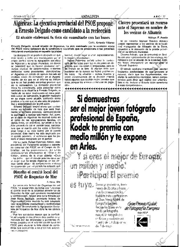 ABC SEVILLA 15-03-1987 página 37