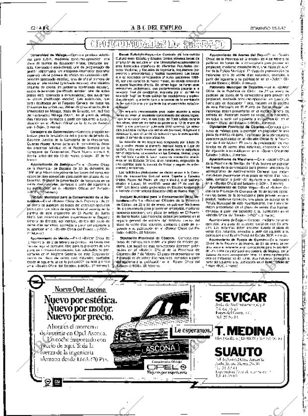ABC SEVILLA 15-03-1987 página 62
