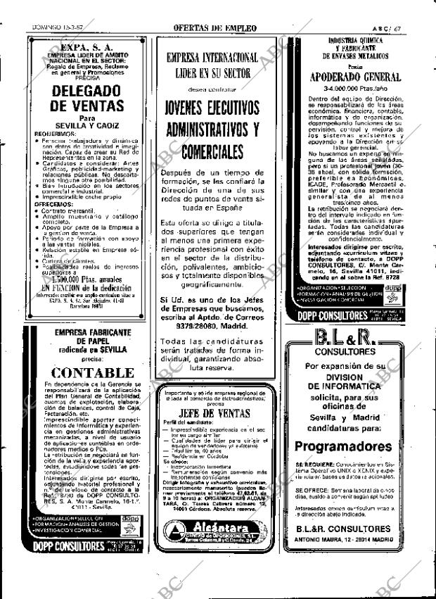 ABC SEVILLA 15-03-1987 página 67