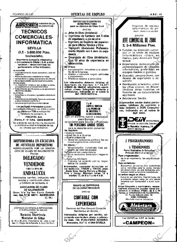 ABC SEVILLA 15-03-1987 página 69