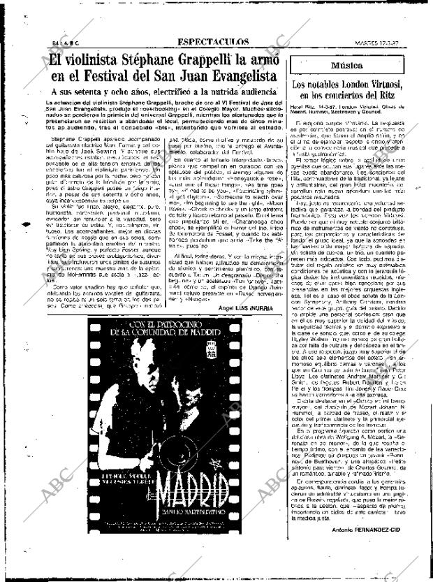 ABC MADRID 17-03-1987 página 84