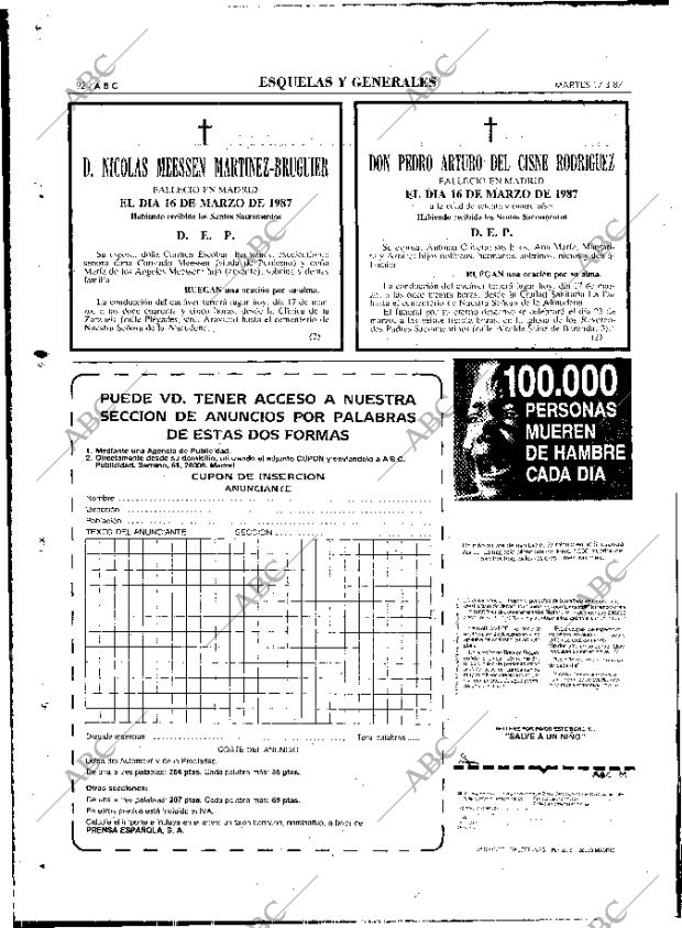 ABC MADRID 17-03-1987 página 92