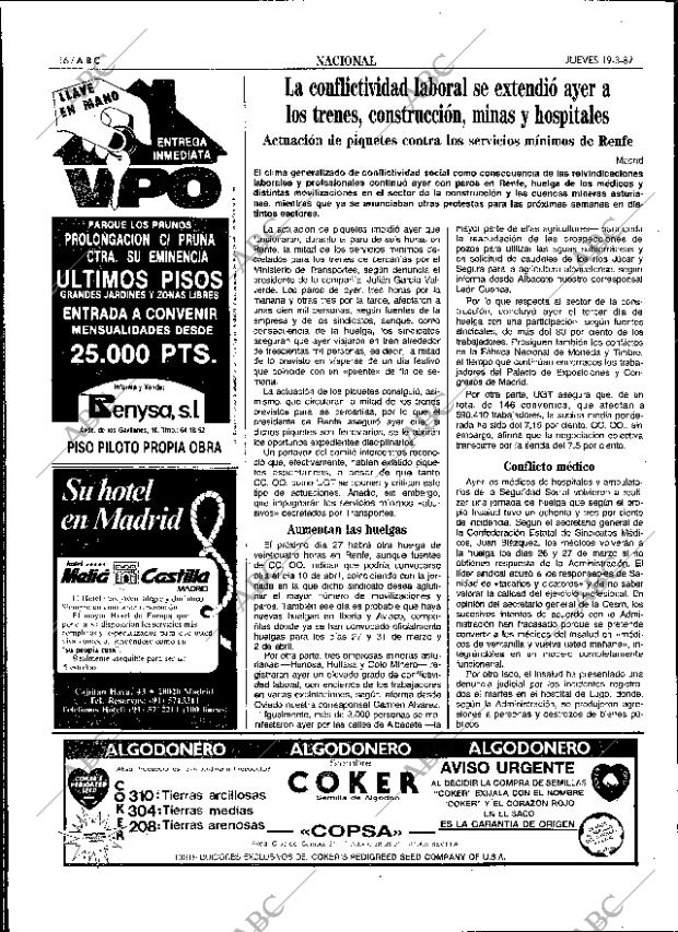 ABC SEVILLA 19-03-1987 página 16