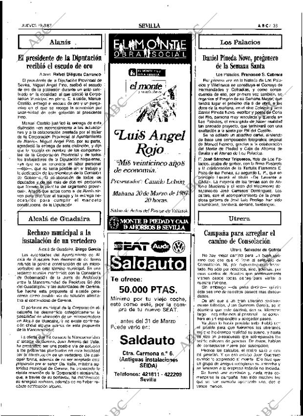 ABC SEVILLA 19-03-1987 página 33