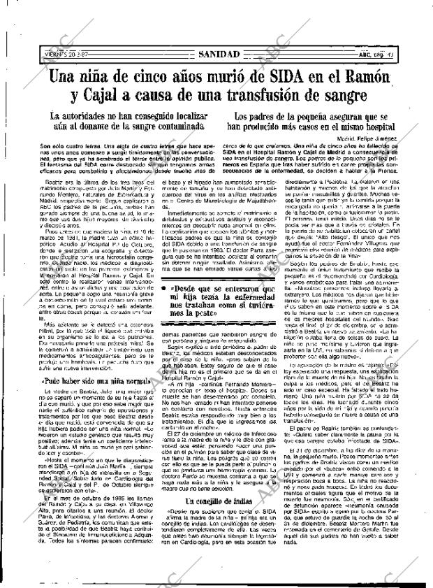 ABC MADRID 20-03-1987 página 43
