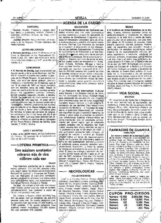 ABC SEVILLA 21-03-1987 página 34