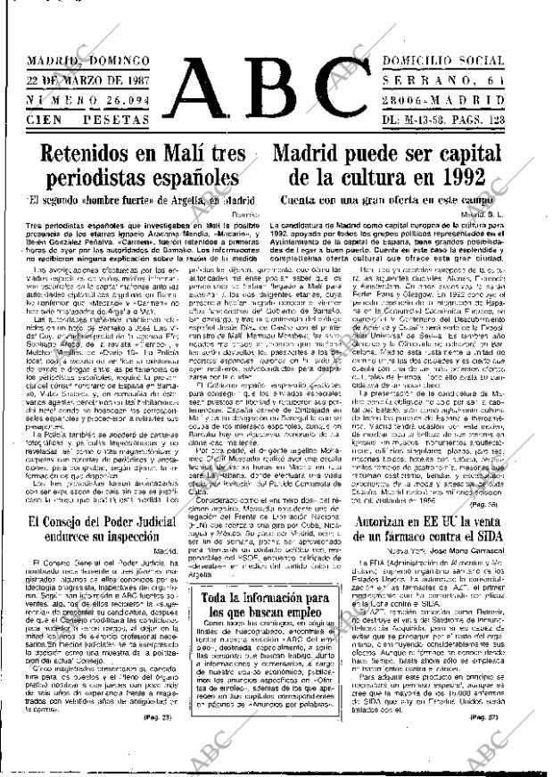 ABC MADRID 22-03-1987 página 17