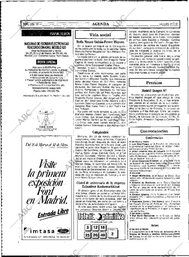 ABC MADRID 27-03-1987 página 40