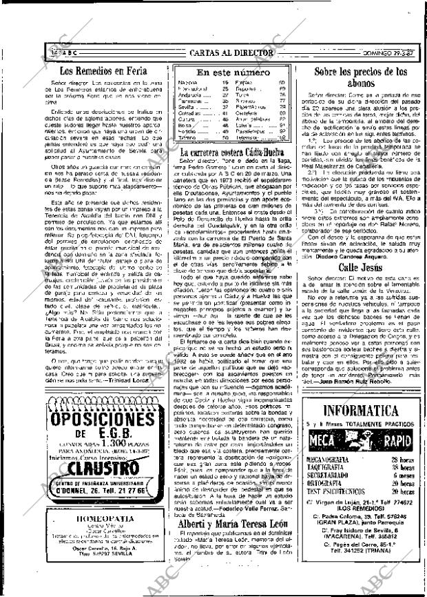ABC SEVILLA 29-03-1987 página 14