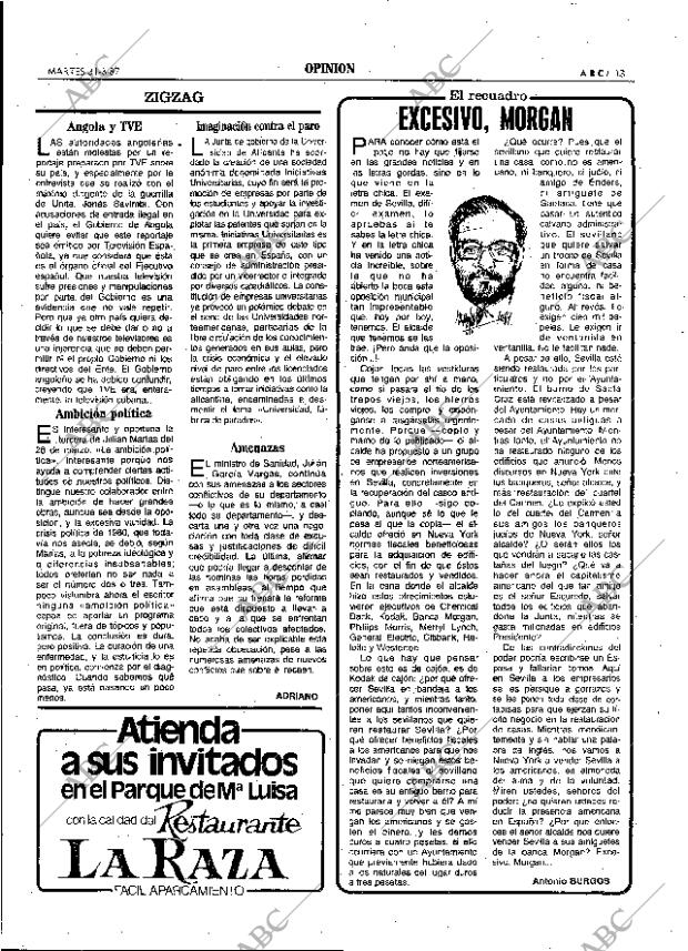 ABC SEVILLA 31-03-1987 página 13