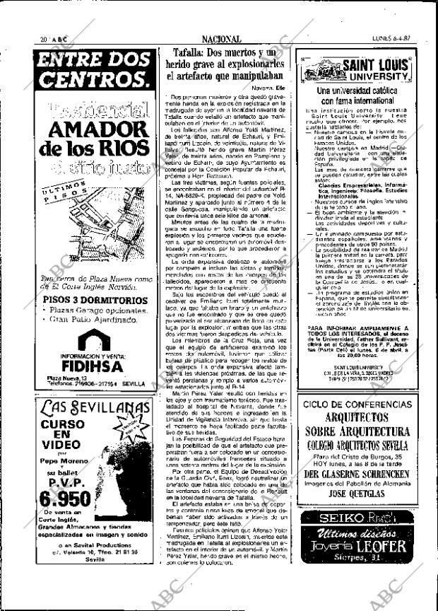 ABC SEVILLA 06-04-1987 página 20