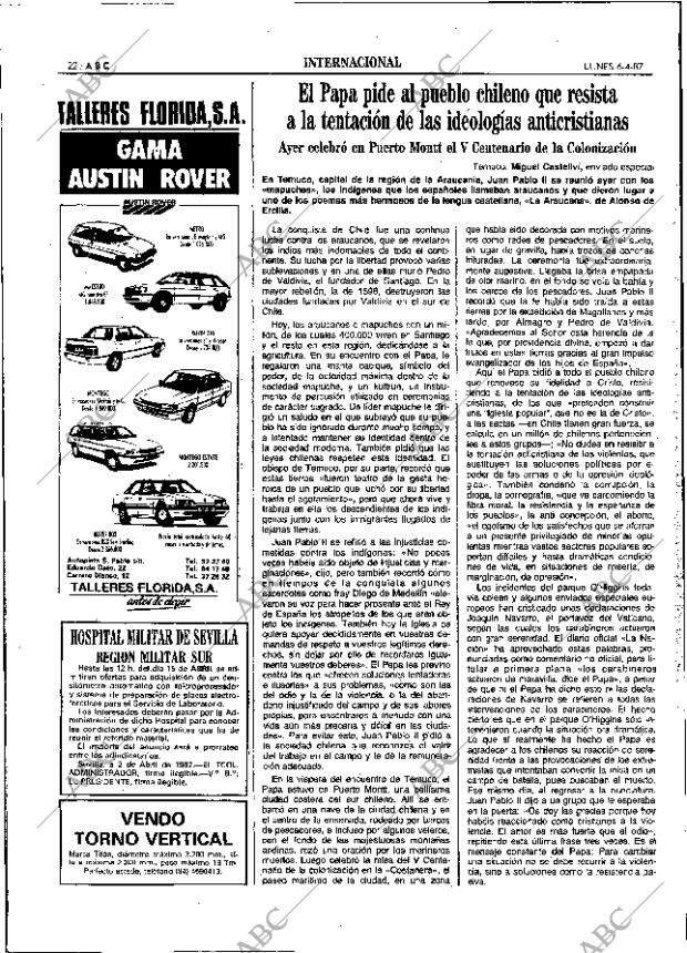 ABC SEVILLA 06-04-1987 página 22