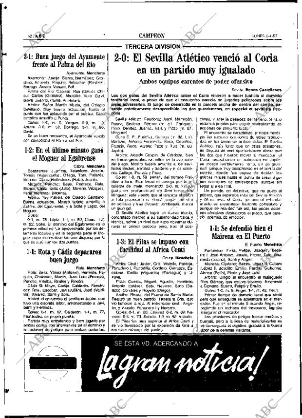 ABC SEVILLA 06-04-1987 página 52