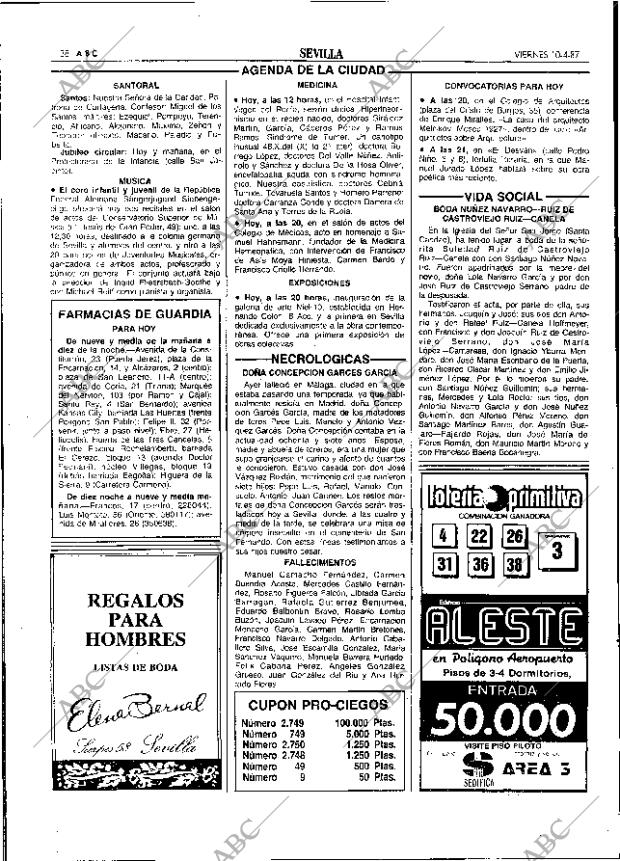 ABC SEVILLA 10-04-1987 página 38