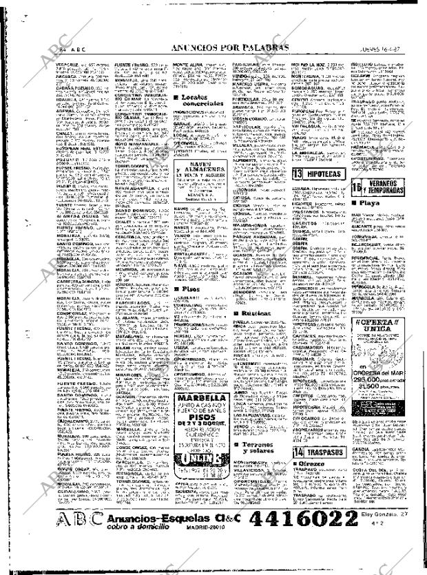 ABC MADRID 16-04-1987 página 84