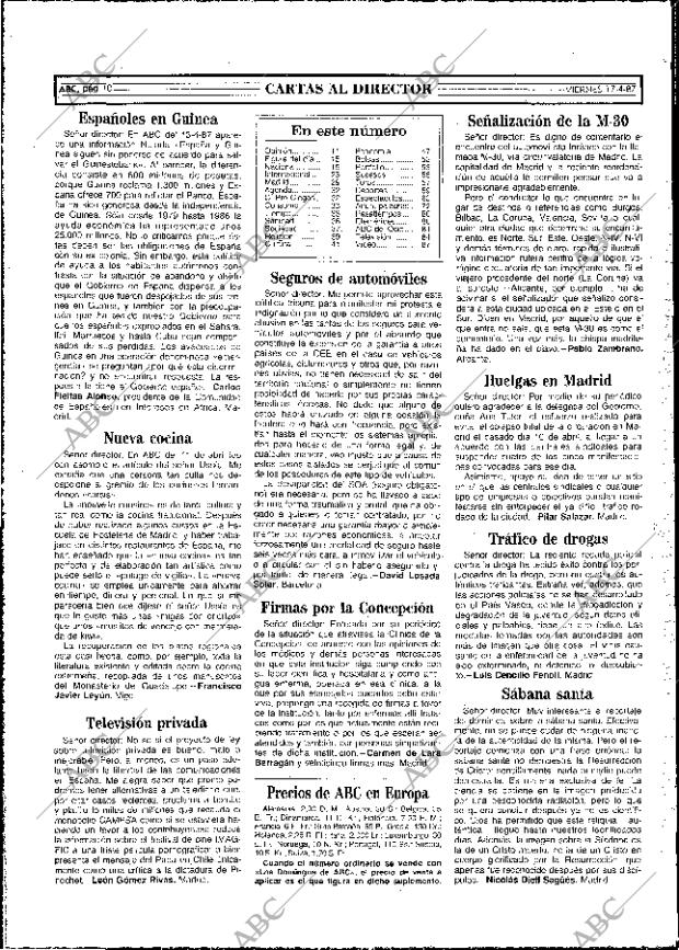ABC MADRID 17-04-1987 página 10