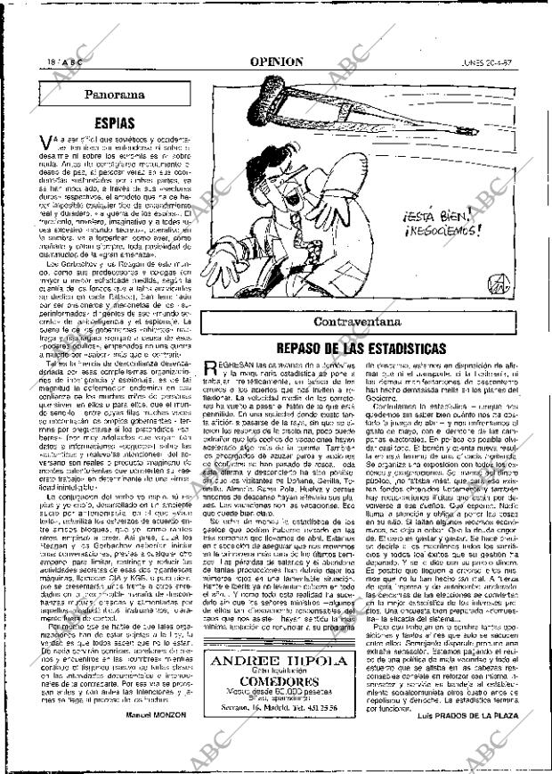 ABC MADRID 20-04-1987 página 18