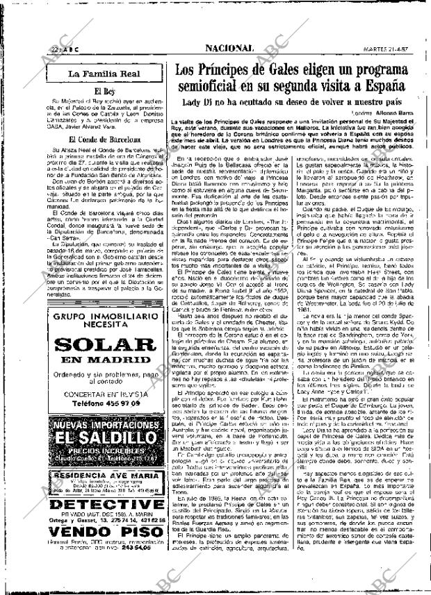 ABC MADRID 21-04-1987 página 22